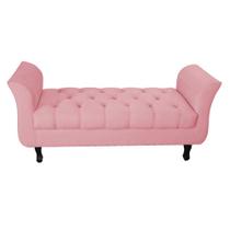 Recamier Grecia Decorativa 90cm Suede Rosa - Montanaris Decor