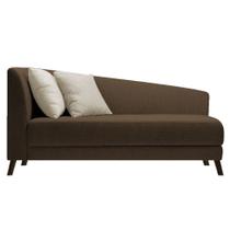 Recamier Heitor 140cm com Almofada Lado Direito Suede - ADJ Decor