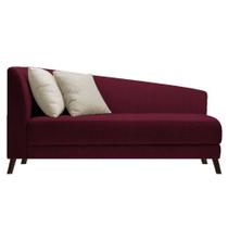 Recamier Heitor 160cm com Almofada Lado Direito Suede - ADJ Decor