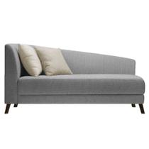 Recamier Heitor 160cm com Almofada Lado Direito Suede - Doce Sonho Móveis