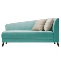 Recamier Heitor 160cm com Almofada Lado Esquerdo Suede - ADJ Decor