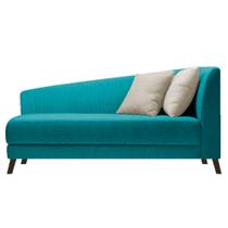 Recamier Heitor 185cm com Almofada Lado Esquerdo Suede - ADJ Decor