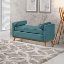 Recamier Italia 1,50M com Base Madeira Linho Sofatec