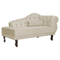 Recamier Larissa Lado Esquerdo 1,50 cm Veludo Bege - Montanaris Decor