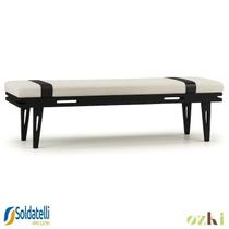Recamier Los 160cm Madeira Preta com Opções de Tecido - Ozki