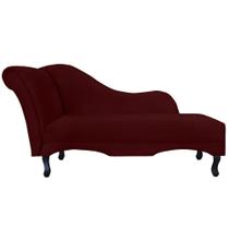 Recamier Namoradeira Divã Lado Direito Olivia Suede Bordô - DS Estofados