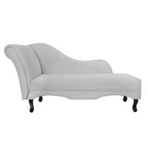 Recamier Namoradeira Divã Lado Direito Olivia Suede Branco - DS Estofados