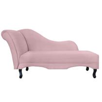 Recamier Namoradeira Divã Lado Direito Olivia Suede Rosê - DS Estofados Recamier Namoradeira Divã Lado Direito Olivia Suede Rosê - DS Estofados