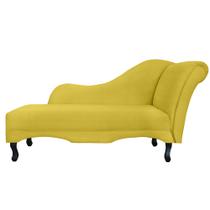 Recamier Namoradeira Divã Lado Esquerdo Olivia Suede Amarelo - DS Estofados