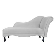 Recamier Namoradeira Divã Lado Esquerdo Olivia Suede Branco - DS Estofados