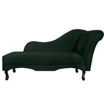 Recamier Namoradeira Divã Lado Esquerdo Olivia Suede Verde - DS Estofados