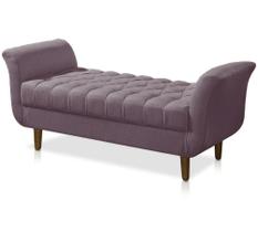 Recamier Puff Banco Namoradeira Sofá Sala 02 Lugares 150cm Grecia Suede Rosê - Dl Decor