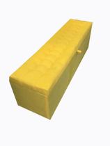 Recamier puff baú beira de cama 1,38 100% mdf - amarelo