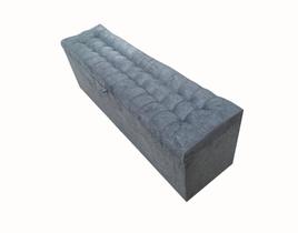 Recamier puff baú beira de cama 1,38 100% mdf - cinza escuro