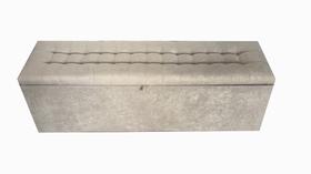 Recamier puff baú beira de cama 1,38 100% mdf - creme