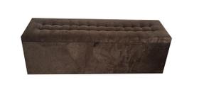 Recamier puff baú beira de cama 1,38 100% mdf - marrom cacau