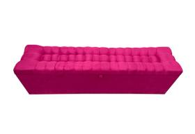 Recamier puff baú beira de cama 1,38 100% mdf - rosa pink