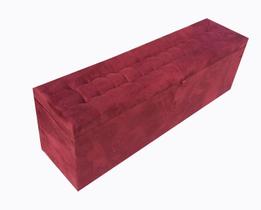 Recamier puff baú beira de cama 1,38 100% mdf - vinho