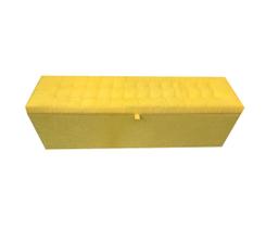 Recamier puff baú decorativo - 1,20 cm - amarelo