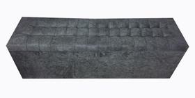 Recamier puff baú decorativo - 1,20 cm - cinza chumbo