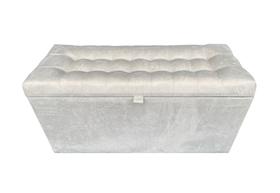 Recamier puff baú decorativo - 1,20 cm - creme