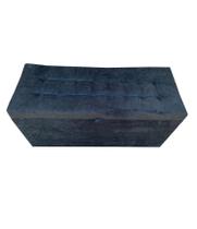 Recamier puff baú em suede solteiro 100% mdf - preto