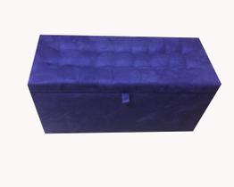 Recamier puff baú em suede solteiro 100% mdf - roxo