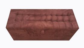 RECAMIER PUFF BAÚ EM SUEDE SOLTEIRO 100 MDF Terracota