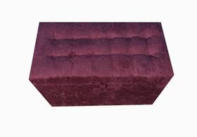 Recamier puff baú estofado 1 metro - vinho