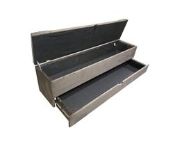 Recamier puff baú sapateira e gaveta 1,38 cm para cama box padrão - marrom Recamier puff baú sapateira e gaveta 1,38 cm para cama box padrão - marrom