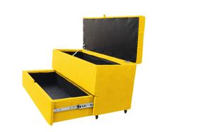 Recamier puff baú sapateira e gaveta 90 cm para cama de solteiro- amarelo Recamier puff baú sapateira e gaveta 90 cm para cama de solteiro- amarelo