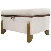 Recamier Puff Baú Sapateira Organizador Para Briquedos Cobertor Cama Quarto 50 cm Versallies Bouclé