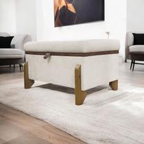 Recamier Puff Baú Sapateira Organizador Para Briquedos Cobertor Cama Quarto 50 cm Versallies Bouclé - Clique & Decore Recamier Puff Baú Sapateira Organizador Para Briquedos Cobertor Cama Quarto 50 cm Versallies Bouclé - Clique & Decore