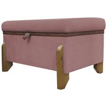 Recamier Puff Baú Sapateira Organizador Para Briquedos Cobertor Cama Quarto 50 cm Versallies Bouclé