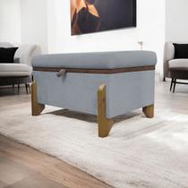 Recamier Puff Baú Sapateira Organizador Para Briquedos Cobertor Cama Quarto 50 cm Versallies Bouclé