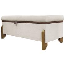 Recamier Puff Baú Sapateira Organizador Para Briquedos Cobertor Cama Quarto King 200 cm Versallies Bouclé