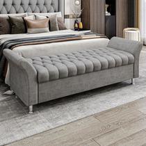 Recamier Puff Estofado King 195 cm Ágata Veludo
