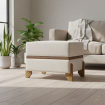 Recamier Puff Para Cama Quarto 50 cm Kodama Bouclé