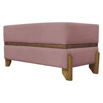 Recamier Puff Para Cama Quarto Solteiro 100 cm Kodama Bouclé