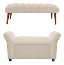 Recamier Rubi 80cm + Egeo 1,60m Suede Bege