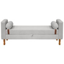 Recamier Sapateira Baú Pietro Cama Queen Size 160cm Bouclê Recamier Sapateira Baú Pietro Cama Queen Size 160cm Bouclê