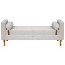 Recamier Sapateira Baú Pietro para Cama Box King Size 195cm Bouclê - SOFA STORE Recamier Sapateira Baú Pietro para Cama Box King Size 195cm Bouclê - SOFA STORE