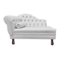 Recamier Sofá Direito Larissa 120cm Sala Suede Branco - INCASA DECOR