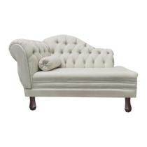 Recamier Sofá Direito Larissa 120cm Sala Suede Marfim - INCASA DECOR