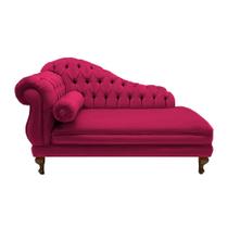 Recamier Sofá Direito Larissa 160cm Sala Corano Rosa Pink - INCASA DECOR