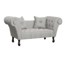 Recamier Sofá Divã Namoradeira Dubai Linho Bege - FM