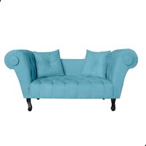 Recamier Sofá Divã Namoradeira Dubai Suede - Fina Mobília