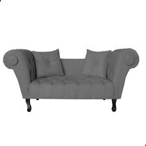 Recamier Sofá Divã Namoradeira Dubai Suede - Fina Mobília