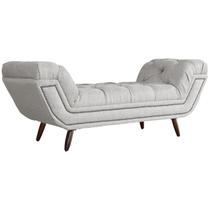 Recamier Sofá Divã Namoradeira Sienna 90 cm Solteiro Linho