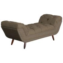 Recamier Sofá Divã Namoradeira Sienna 90 cm Solteiro Linho